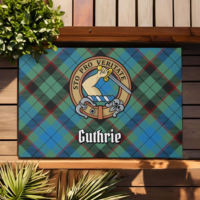 Tapete Clan Guthrie Crest sobre Tartan (Criador carregado)