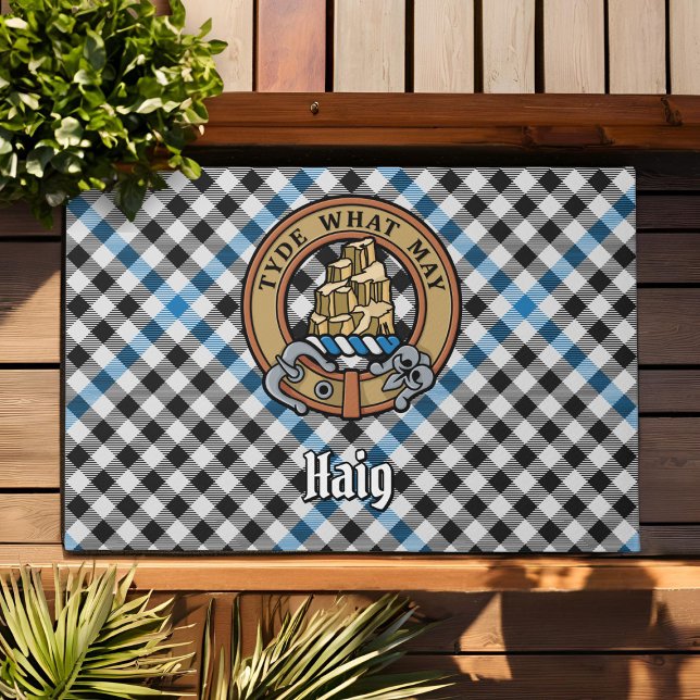 Tapete Clan Haig Crest over Check Tartan (Criador carregado)