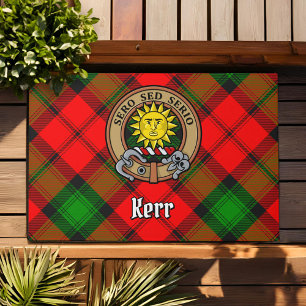Tapete Clan Kerr Crest sobre Tartan