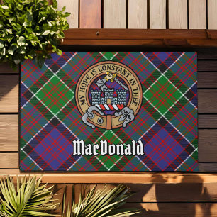 Tapete Clan MacDonald do Clanranald Crest sobre Tartan