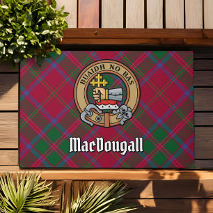Tapete Clan MacDougall Crest sobre Tartan