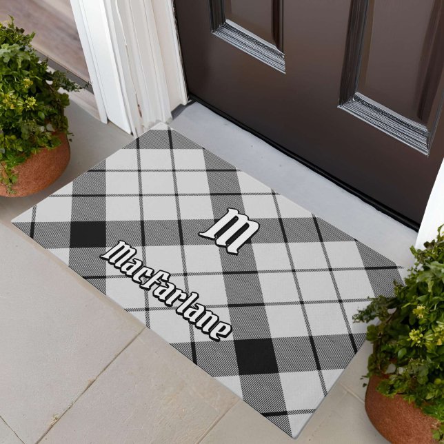 Tapete Clan MacFarlane Black and White Tartan (Criador carregado)