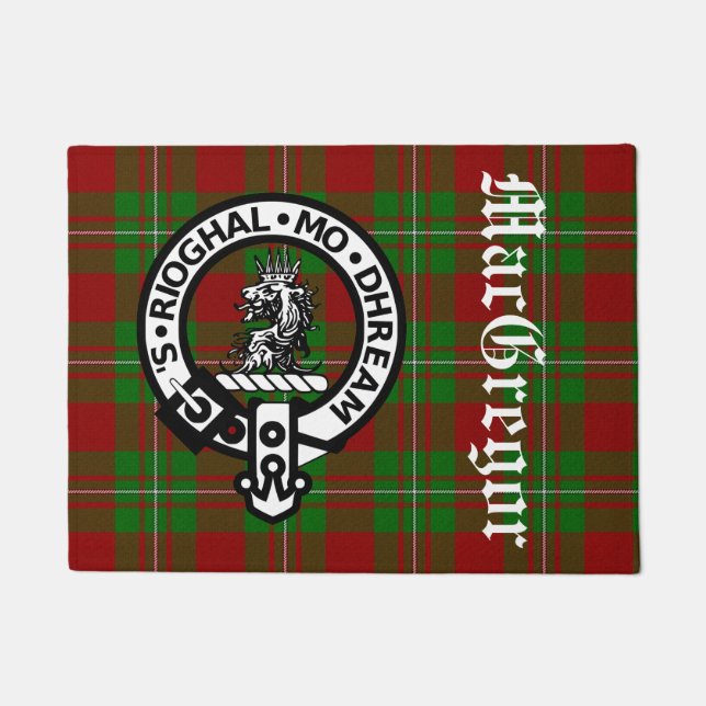 Tapete Clan MacGregor Crest Crachá e Tartan (Frente)