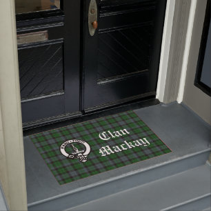 Tapete Clan Mackay Crest Crachá e Tartan personalizável