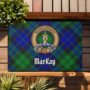 Tapete Clan MacKay Crest sobre Tartan