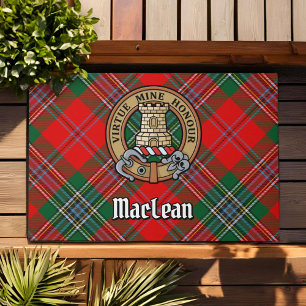 Tapete Clan MacLean Crest sobre Tartan
