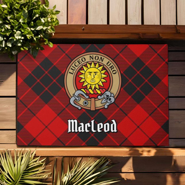 Tapete Clan MacLeod de Raasay Crest sobre Tartan (Criador carregado)