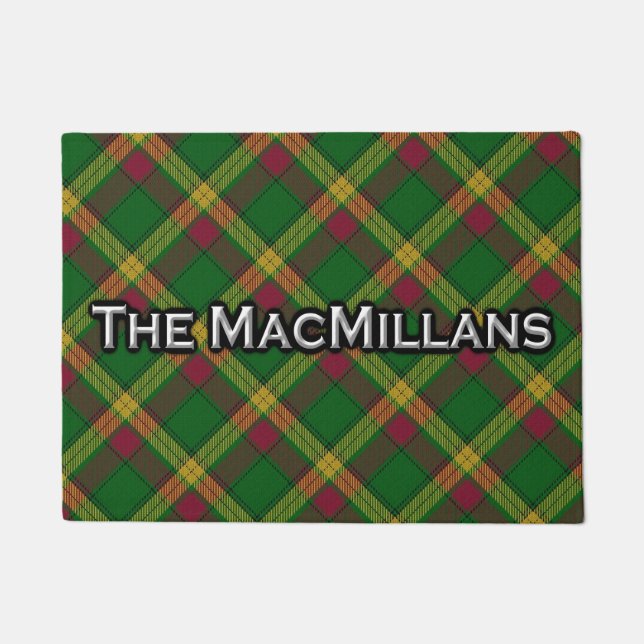 Tapete Clan MacMillan Tartan Escocês Mat de Boas-vindas (Frente)