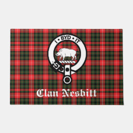 Tapete Clan Nesbitt Crest Crachá e Tartan Personalizado