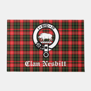 Tapete Clan Nesbitt Crest Crachá e Tartan Personalizado