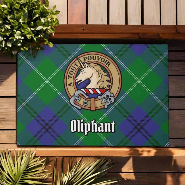 Tapete Clan Oliphant Crest sobre Tartan (Criador carregado)
