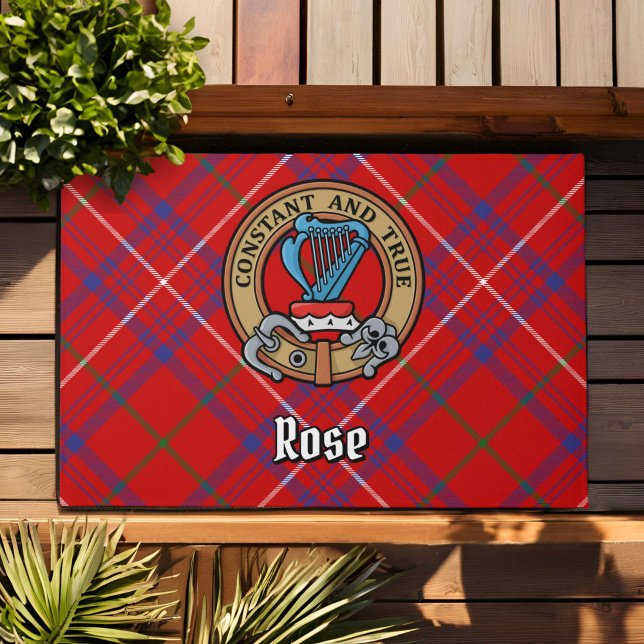 Tapete Clan Rosa Crest sobre Tartan (Criador carregado)