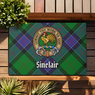 Tapete Clan Sinclair Crest sobre a Caça ao Tartan