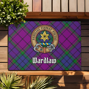 Tapete Clan Wardlaw Crest sobre Tartan