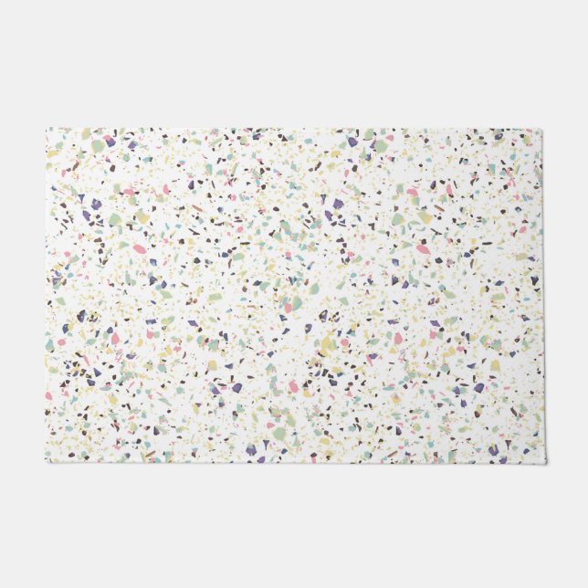 Tapete Clássica vintage marble terrazzo pastel design (Frente)