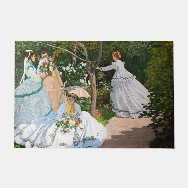 Tapete Claude Monet - Mulheres no Jardim (Frente)