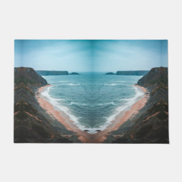 Tapete Coastal Cove Beach Landscape Rug