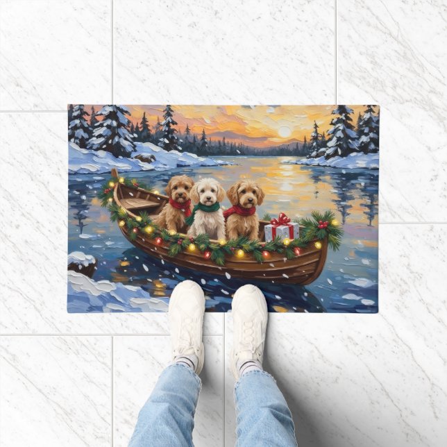 Tapete Cockapoo Christmas Boat Holiday (Interior)