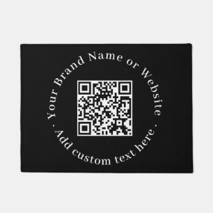Tapete Código QR Preto Personalizado   Boas-vindas aos Ne