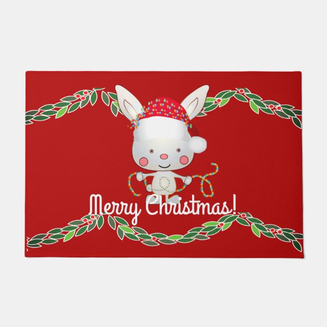 Tapete Coelhinho das Festas de Natal (Frente)