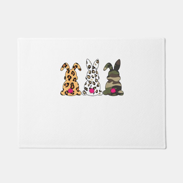 Tapete Coelhos Bunnis Leopard Camouflage Felz pascoa Da (Frente)