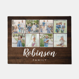 Tapete Colagem Da Família De Fotografias Da Rústica Woo
