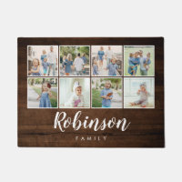 Colagem Da Família De Fotografias Da Rústica Wood 