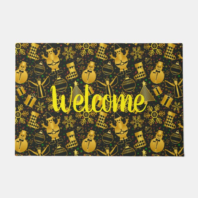 Tapete Colagem de Natal Metálico (Frente)