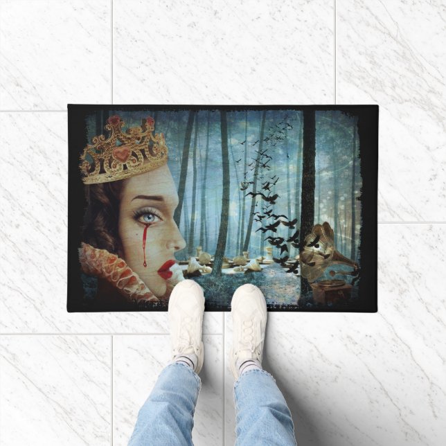 Tapete Colagem Única Superreal Gótica Rainha Triste de Co (Interior)