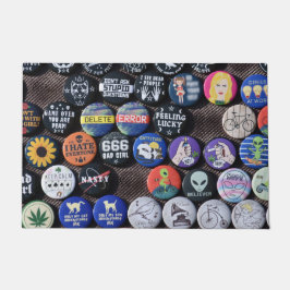 Tapete Coleção Colorida de Crachás Retroativos Vintage