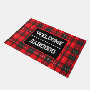 Tapete Coleção de Tartan Tradicional Vermelho xadrez