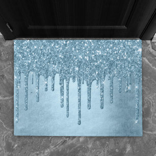Tapete Coletor Azul Metálico Glitzy Glam Glitter Melt