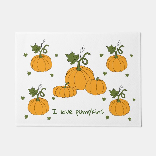 Tapete Colheita de abóbora-de-laranja-branca (Frente)