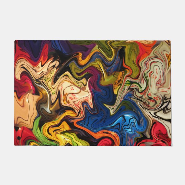 Tapete colorida, alegre, colorida + padrão, têxtil (Frente)