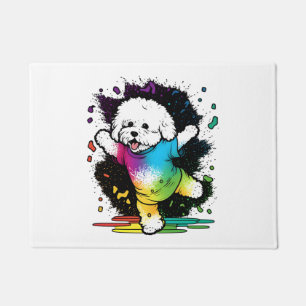 Tapete Colorida Kawaii Dancing Bichon