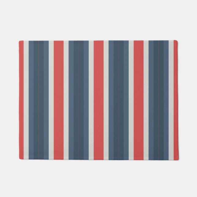 Tapete Combinação de quatro cores - Cinza vermelha azul e (Frente)