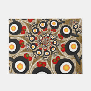 Tapete Comida Engraçada De Arte Fractal, Tomates, Ovos