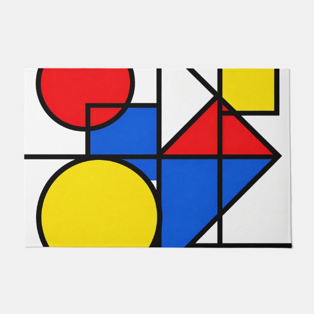 Tapete Composição de Cores Primárias de Mondrian (Frente)