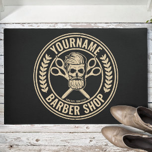 Tapete Compro de Barber Personalizado Skull Rockabilly Sa