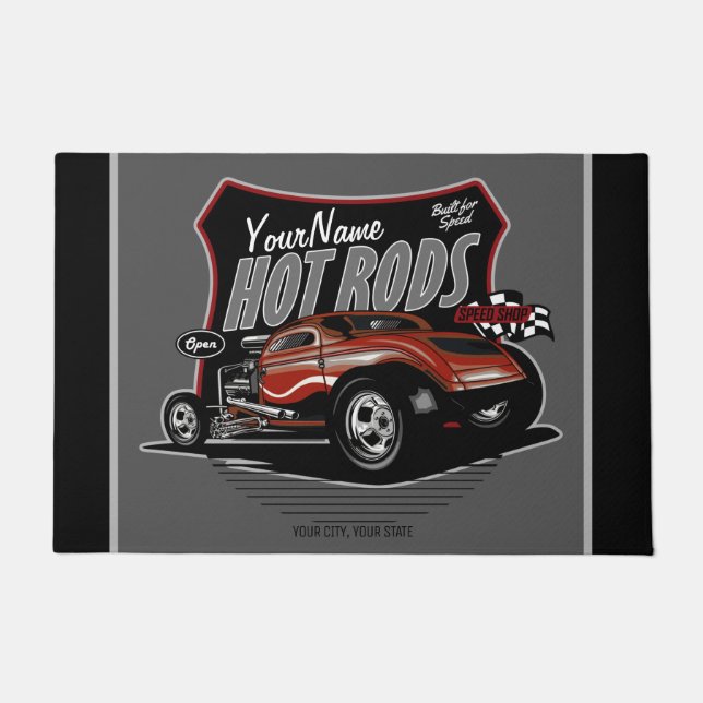 Tapete Compro Personalizado de Velocidade do Soquete Verm (Frente)