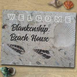 Tapete Conchas de Moluscos em Casa de Praia Personalizada