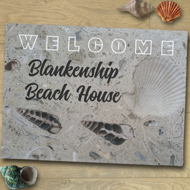 Tapete Conchas de Moluscos em Casa de Praia Personalizada (Criador carregado)