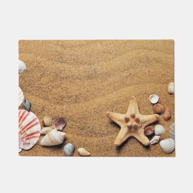 Tapete Conchas e Starfish na praia (Frente)