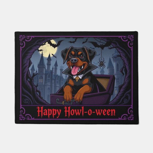 Tapete Conde Rottweiler Feliz Como-ê-lo-ween (Frente)