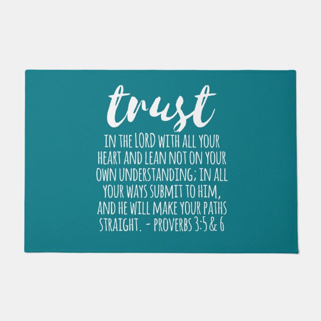 Tapete Confiança no Lorde Proverbs 3:5-6 (Frente)