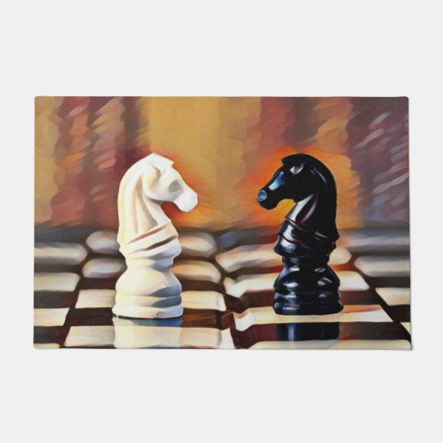 Tapete Conselho Chess Knights Chess (Frente)