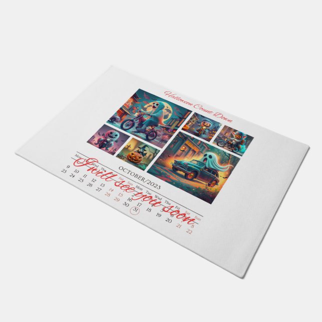 Tapete Contagem de Halloween reduzida (Inclinado)