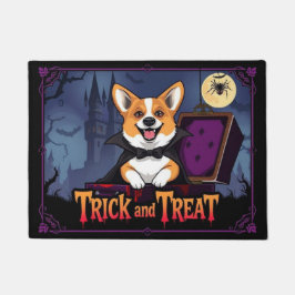 Tapete Contar Truque e Tratamento Corgi