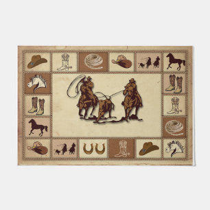 Tapete Cool Retro Cowboy Mat, Vintage Decor