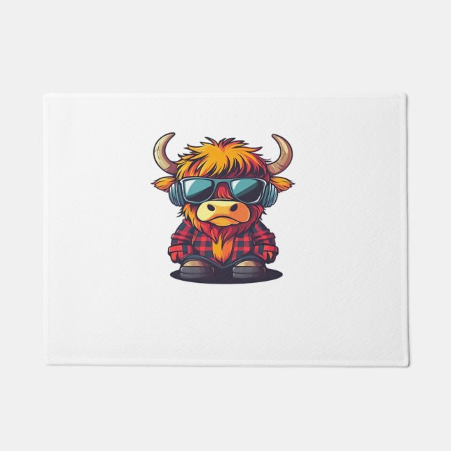 Tapete Coquette Highland Cow Bubblegum Tshirt Design, Hol (Frente)